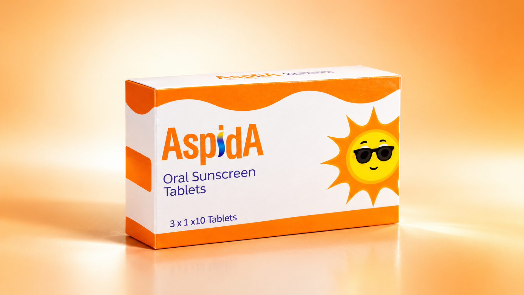 Aspida Oral Sunscreen Tablets Packaging Showcase